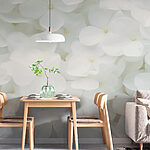 Papier peint Groupe de fleurs blanches
