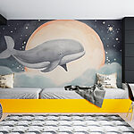 Papier peint Baleine dans le ciel