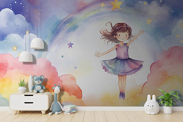 Fille en robe Papier peint Fille en robe