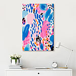 Tableaux Motif coloré avec des taches noires et bleues