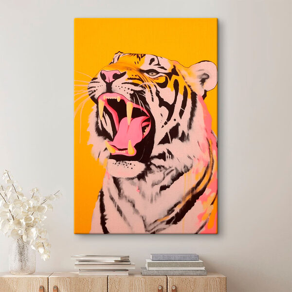 Tigre à la bouche ouverte Tableaux Tigre à la bouche ouverte