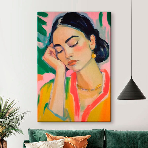 Peinture d'une femme endormie Tableaux Peinture d'une femme endormie