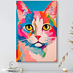 Tableaux Peinture de chat colorée