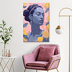 Tableaux Femme avec des boucles d'oreilles et un bandeau