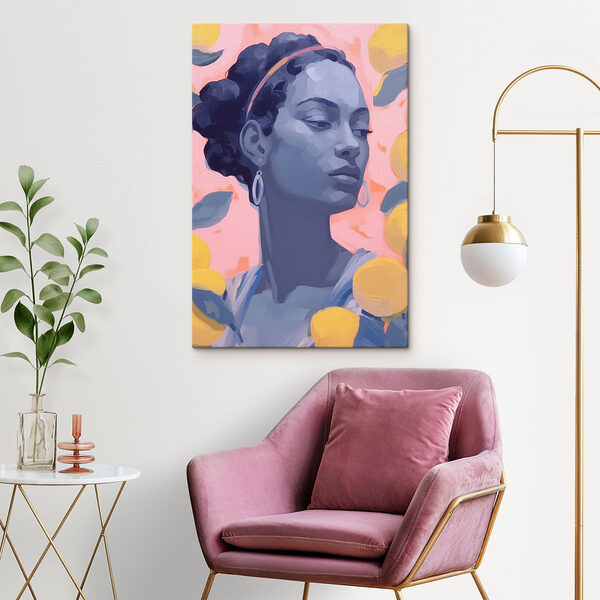 Femme avec des boucles d'oreilles et un bandeau Tableaux Femme avec des boucles d'oreilles et un bandeau