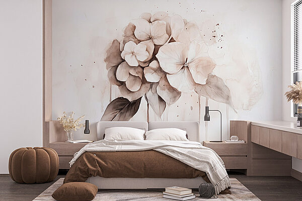 Peinture d'une fleur Papier peint Peinture d'une fleur