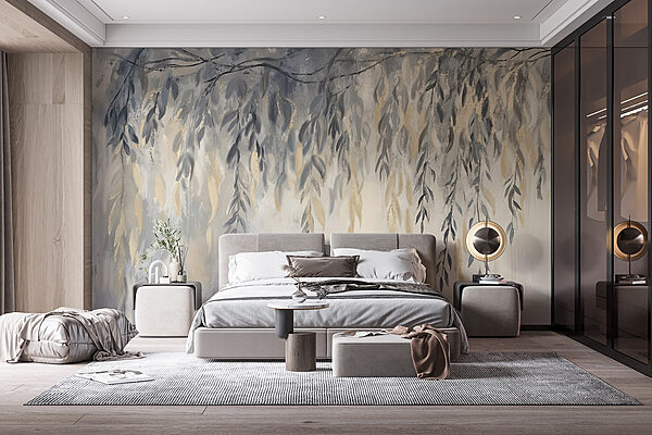 Peinture d'une branche d'arbre Papier peint Peinture d'une branche d'arbre