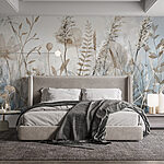 Papier peint Peinture de fleurs et de plantes