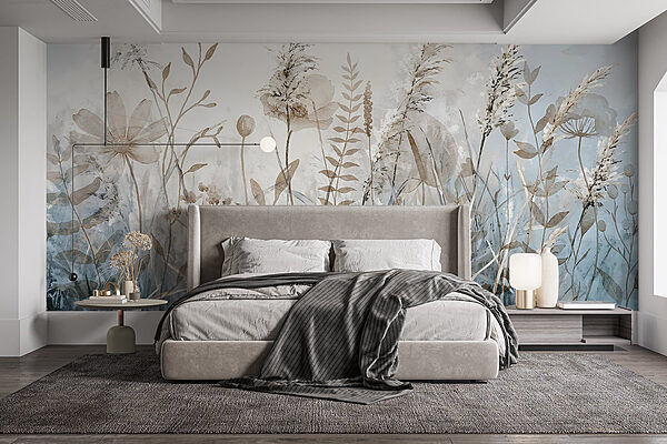 Peinture de fleurs et de plantes Papier peint Peinture de fleurs et de plantes