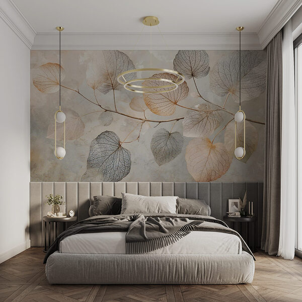 Papier peint Branche avec des feuilles