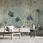 Papier peint Peinture de fleurs et de plantes
