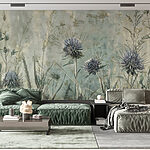 Papier peint Peinture de fleurs et de plantes