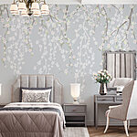 Papier peint Fleurs blanches sur une branche d'arbre