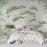 Papier peint Peinture d'arbres et de plantes