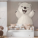 Papier peint Caricature d'un ours polaire