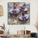 Tableaux Orchidées délicates sur fond texturé