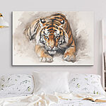 Tableaux Aquarelle d'un tigre couché