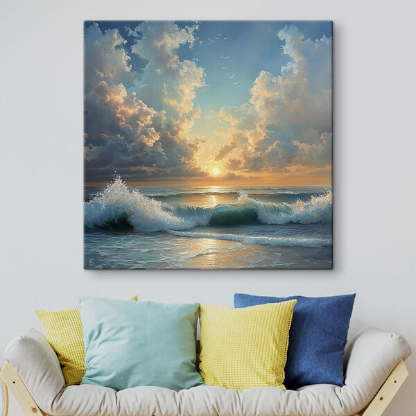 Vagues s'écrasant sur la plage Tableaux Vagues s'écrasant sur la plage