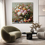Tableaux Peinture de fleurs dans un vase