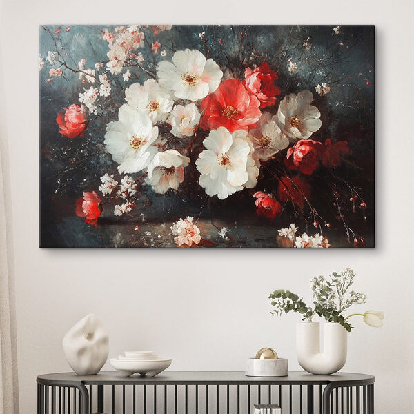 Peinture de fleurs sur une table Tableaux Peinture de fleurs sur une table