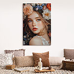 Tableaux Femme avec des fleurs dans les cheveux