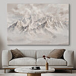 Tableaux Chaîne de montagnes avec nuages