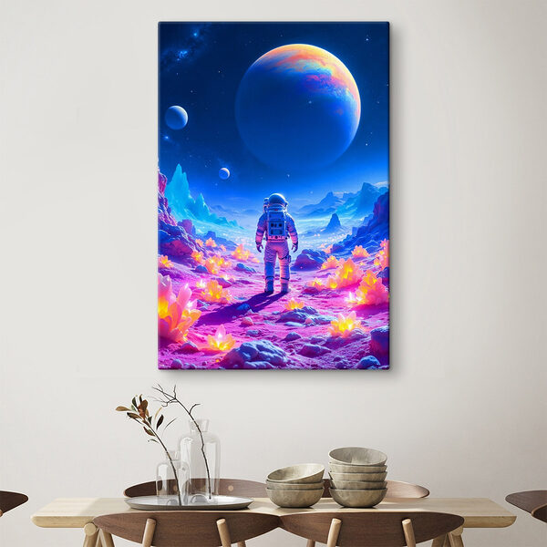 Astronaute marchant dans le désert Tableaux Astronaute marchant dans le désert