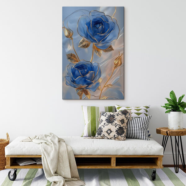 Roses bleues délicates dans des tons doux Tableaux Roses bleues délicates dans des tons doux