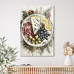 Tableaux Assiette de nourriture avec fruits et fromage
