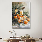 Tableaux Peinture d'oranges et de bougies