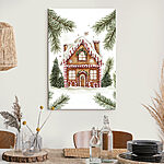 Tableaux Maison en pain d'épices recouverte de neige