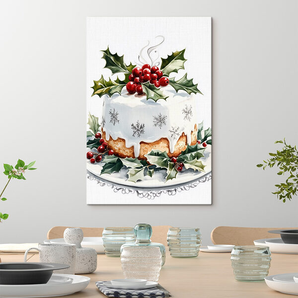 Gâteau avec glaçage et baies sur le dessus Tableaux Gâteau avec glaçage et baies sur le dessus