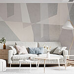 Papier peint Fond blanc et gris