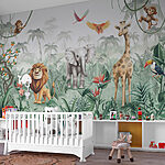 Papier peint Groupe d'animaux dans une jungle