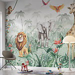 Papier peint Groupe d'animaux dans une jungle