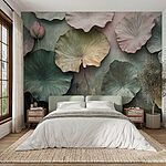 Papier peint Mur avec des feuilles