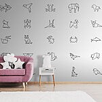 Papier peint Collection d'animaux en origami