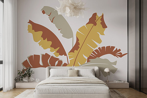 Plante avec des feuilles Papier peint Plante avec des feuilles