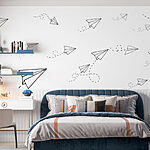 Papier peint Groupe d'avions en papier