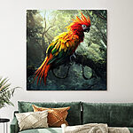 Tableaux Oiseau coloré assis sur une branche d'arbre
