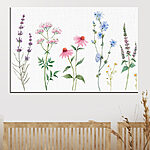 Tableaux Groupe de fleurs sur fond blanc