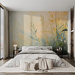 Papier peint Peinture de plantes et de fleurs