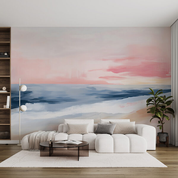 Papier Peint Intissé 3D - Motif Plage Mer 2046 - Décor Mural Panoramique - Neuf