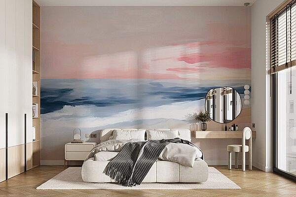 Peinture d'une plage Papier peint Peinture d'une plage