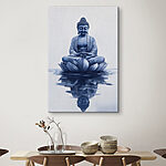 Tableaux Statue d'une personne assise sur une fleur de lotus