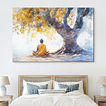 Tableaux Peinture d'une personne méditant sous un arbre