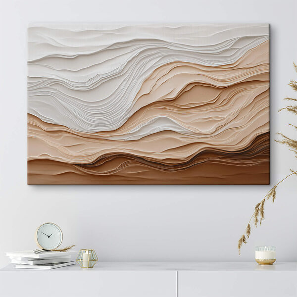 Formes découpées en papier blanc et brun Tableaux Formes découpées en papier blanc et brun