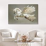 Tableaux Cheval blanc avec des ailes