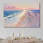 Tableaux Plage avec coucher de soleil