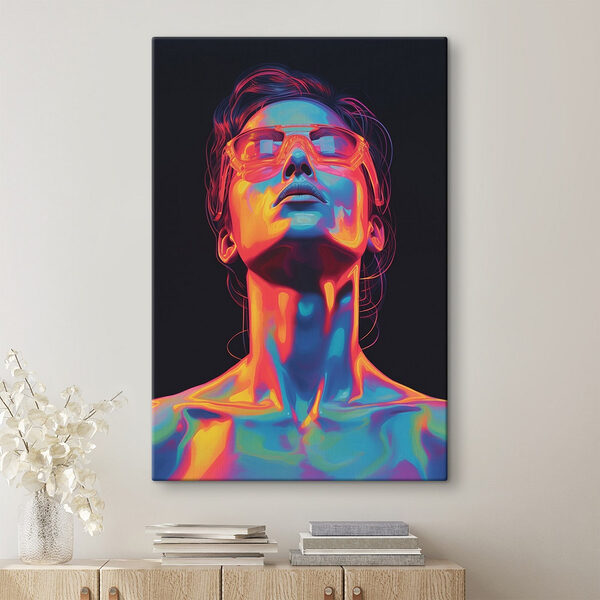 Femme portant des lunettes Tableaux Femme portant des lunettes
